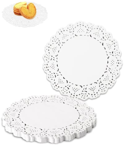 Allecto - Wegwerpdekens - Papieren kleedjes - 100 stuks - Wit - Voor bruiloften en verjaardagen - 16,5 cm - Taartmat en tafelartikelen