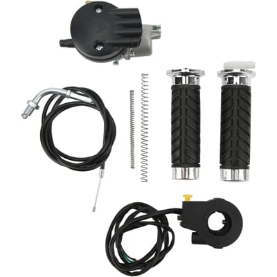 Handvat Gashendel Remset Links Rechts Gashendelset voor 49?80CC Motorfiets Elektrische Fiets black