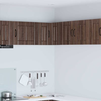 vidaXL - Wandhoekkast - LUCCA - Bruin - eiken - 57 - x - 57 - x - 40 - cm - Bewerkt - hout