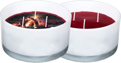 Spaas Geurkaars 3-wiek - Fireside Warmth - Ø13.8cm - circa 28u - 2 kaarsen