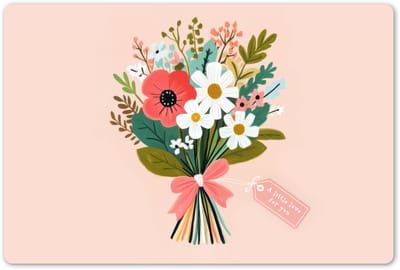 Placemats 45x30 cm - Placemat kunststof - 1 stuk - Boeket - Strikje - Kaartje - Quote - Borden onderleggers - Decoratie voor op tafel - Keuken tafeldecoratie accessoires - Vinyl onderlegger - Tafelversiering
