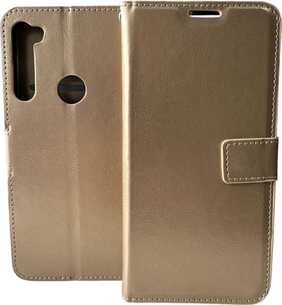 Portemonnee Book Case Hoesje Geschikt voor: Motorola Moto One Fusion Plus -  goud
