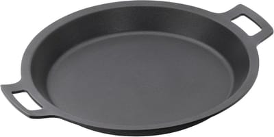 Paella pan - Koekenpan - Gerechten bereiden - Gegoten aluminium - 36 cm - Zwart