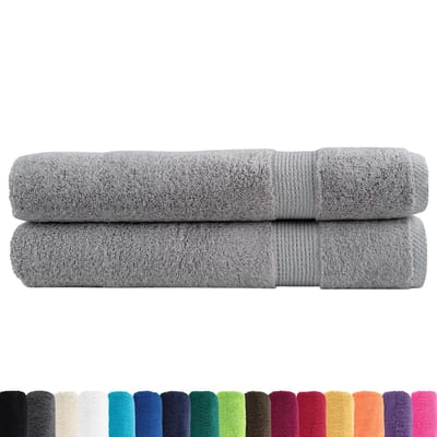 vidaXL - Handdoeken - SOLUND - 2 - st - 600 - g/m² - 100x200 - cm - grijs
