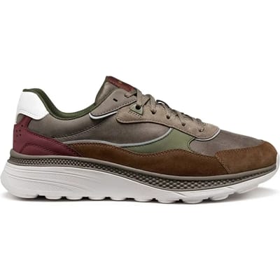 GEOX SPHERICA ACTIF X1 HEREN Sneakers - LICHT BEIGE/COGNAC - Maat 41