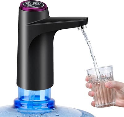 Elektrische Waterpomp voor 15 Litre Flessen, USB Oplaadbare Dispenser voor Thuis, Kantoor en Kamperen met Slangen en Oplaadkabel