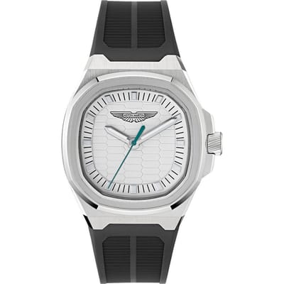 Aston Martin Gpq Quartz Analoog Horloge Zwart Kast: 100% Roestvrij Staal | Armband: 100% Siliconen 40 mm MTIG1F5013E, MTIG1F5023E