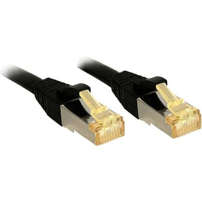 LINDY 47314 RJ45 Netwerkkabel, patchkabel CAT 6a (losse kabel CAT 7) S/FTP 15.00 m Zwart Snagless 1 stuk(s)