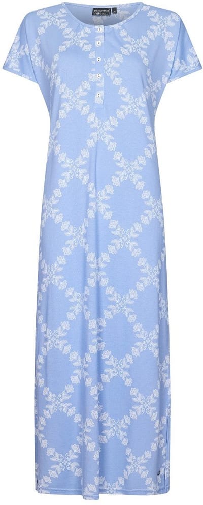Duurzaam geruit nachthemd blauw - Blauw - Maat - 40