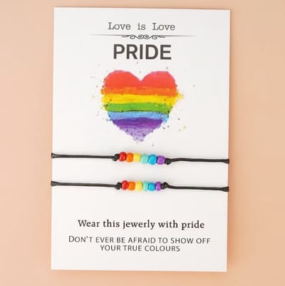 Bixorp Friends Vriendschapsarmbandjes voor 2 LGBTQ Pride met kraaltjes - BFF Armband Meisjes - Best Friends Armband Vriendschap Cadeau voor Twee