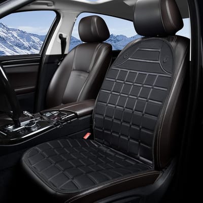 1 stuk - Auto Verwarmde Stoelkussen - Zwarte Winter Warme Autostoel Bekleding - Geschikt voor Voertuig Stoel & Rugleuning Verwarming - 52*42*48cm