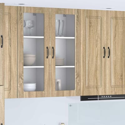Keukenkast - Hangend Opbergmeubel - Keuken Organiseren - Met 3 Verstelbare Planken - 40x31x100cm - Sonoma Eiken