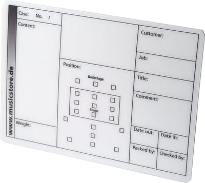 MUSIC STORE Tourlabel 145 x 100 zelfklevend - PA accessoire