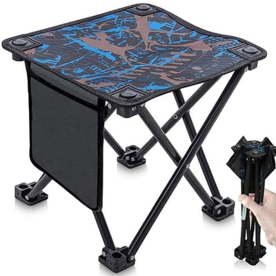 Dailygoods- Campingkruk Lichtgewicht - Opvouwbare Kruk - Draagbare Stoel - Campingkrukje - Stabiliteit 300 lbs - Inclusief Draagtas