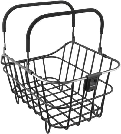 Fietsmand Aluminium - Voormand Nordlicht - Veilig Vervoeren - Geïntegreerde LED strip - 5 kg laadvermogen - Mat Zwart