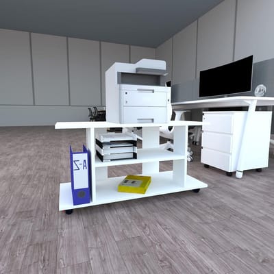 Tafel met Wielen - Bijzettafel Verrijdbaar meubel - Veelzijdig gebruik - 360º zwenkwielen met rem