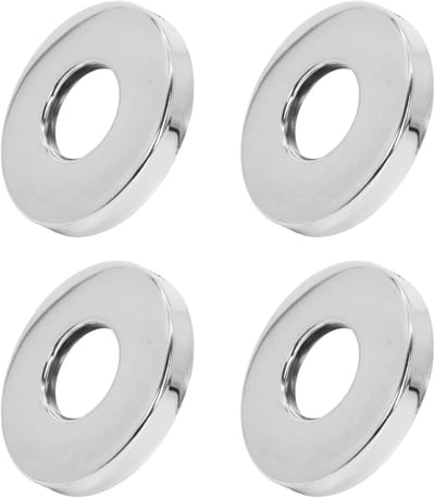 Roestvrijstalen kraanrozetten voor douchekranen en wandmontage - 4 stuks, Ø 27 mm x Ø 60 mm x 8 mm, geschikt voor warm water en duurzame afwerking