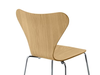 Fritz Hansen - Serie 7 3107 stoel - natuurlijk fineer - Eiken - verchroomd - bruin