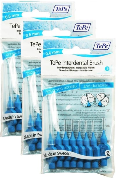 Tepe Origineel Blauw - 0,6Mm - Ragers - 3 X 8 Stuks - Voordeelverpakking - Blisters