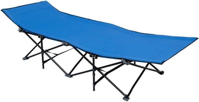 Veldbed Klapbed - Opvouwbaar Ligbed - Outdoor Ontspanning - Extra Breed Ligvlak - 190 x 70 cm - Zwart