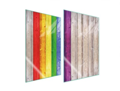 TMK ArtDeko - Serie - Glazen Beschermplaat - 2x 35x52 cm - Kleurrijk