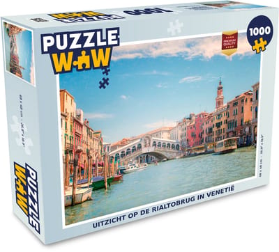 Puzzel Uitzicht op de Rialtobrug in Venetië - Legpuzzel - Puzzel 1000 stukjes volwassenen