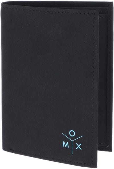oxmox portemonnee New Cryptan RFID Protect Kombibörse Ox 2.0 Print Cyan Black zwart