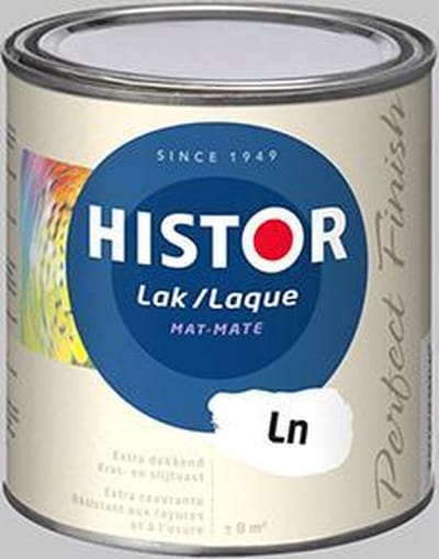 Histor Perfect Finish Mat Lak Alkyd  Wit 2,5 Liter
