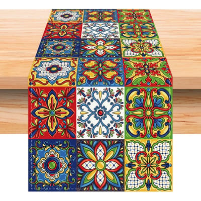 Mexicaans Feest Cinco De Mayo Linnen Tafelkleden Eetkamer Decor Duurzame Tafelkleden voor Thuis Koffiefeest Decoraties 150x33cm red