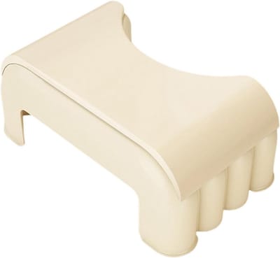 Toiletbankje - Opstap kruk - Natuurlijke houding - Antislip plateau - 39x24x39 cm - Wit