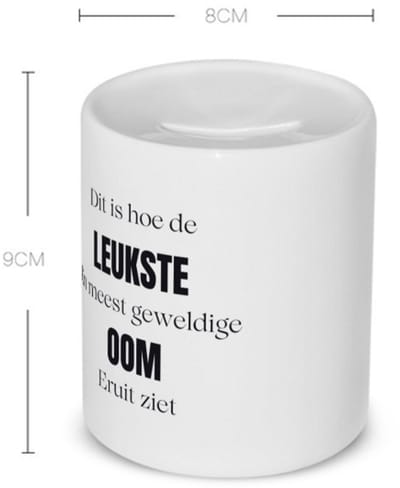 Akyol - dit is hoe de leukste en geweldige oom uit ziet Spaarpot - Oom - cadeau oom - cadeau - verjaardag oom - 350 ML inhoud