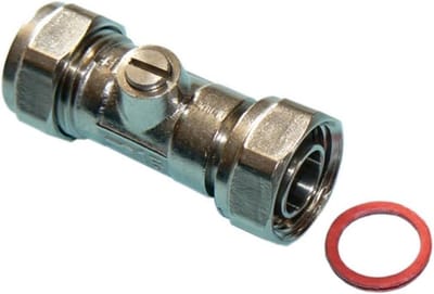 Serviceklep 15mm Chroom - Afsluiter voor Leidingen