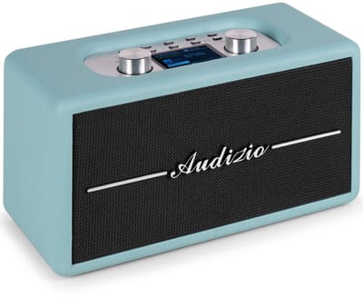 Retro speaker - Audizio Tune60 - Bluetooth speaker - Met afstandsbediening - 40W - Blauw