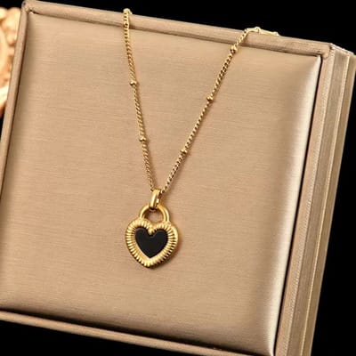 Roestvrij stalen ketting met hanger hart (zonder doosje)
