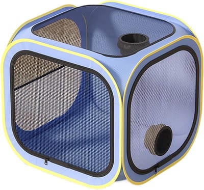 Katten Droogbox - Huisdier Föhn - Huisdier Verzorging - Anti-haar Vliegen - 50x50x50 cm - Blauw