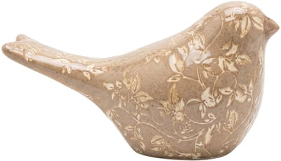 Clayre & Eef Decoratie Beeld Vogel Bruin Keramiek