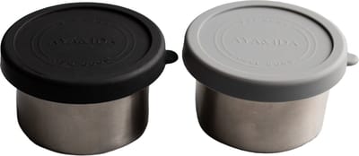 AYA&IDA - Snack Container - lunchbox - pillendoosje - voedselcontainer - 100ml - Dark Grey / Matte Black