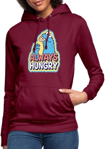 Sesamstraat Koekiemonster Altijd Hongerig Hoodie Dames