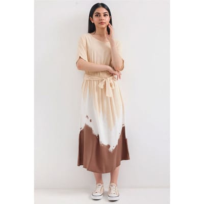 Gradient Midi-jurk met Strik