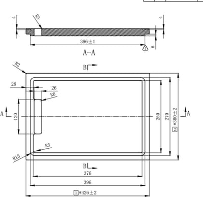 Pure.Sink Comfort houten snijplank Bamboe 42x30cm voor in een spoelbak PEXCB40-24