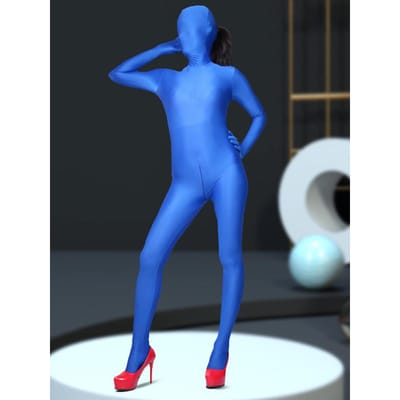 Cosplay Kostuum Jumpsuit Sexy Volwassen Vrouw Verkleedpak Volledig Lichaam Bodysuit Hoge Elasticiteit Spandex Shapewear Zentai Dames Panty Outfits EL&Other blue
