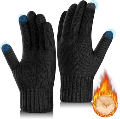 Winterhandschoenen voor Dames en Heren, Touchscreen, Warm met Fleece Voering, Thermisch en Rekbaar voor Skiën en Wandelen
