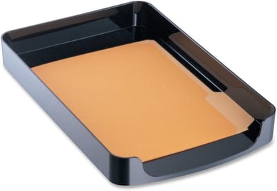 Executive Letterlade - Documentenbak Stapelbaar - Bureau Organisatie - Anti-slip Basis - 35 x 26 x 5 cm - Zwart