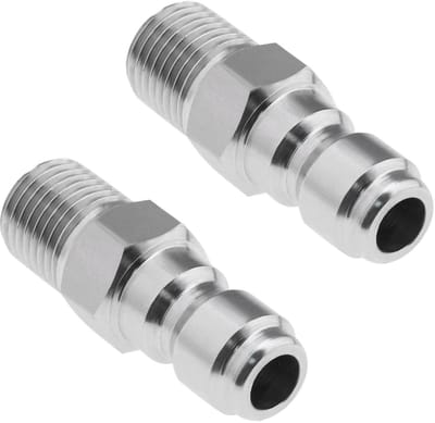 Dailygoods - Hogedrukreinigeradapter - Snelkoppeling - 304 Roestvrij staal - 1/4 Inch - Duurzaam - Voor hogedrukreinigers - Zilver