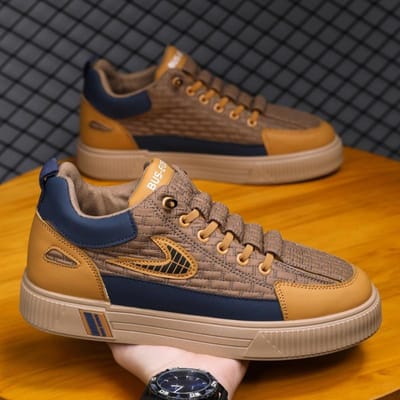 Heren Casual Sneakers Nieuwe Mode Sportschoenen Outdoor Hardloopschoenen Instapper Lichtgewicht Sport Casual Wandelschoenen 41 brown