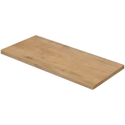 Aquazuro Wastafelblad Napoli - Hout - Melamine - Natuur Eik - 120x48cm