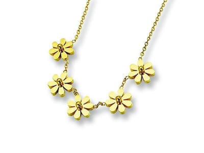 Amanto Ketting Elana - 316L Staal - Bloem - ∅8mm - 50cm