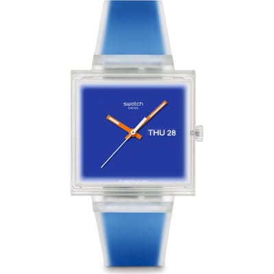 Montre Unisex SWATCH 33mm WHAT THRU SO38K701 Simple Décontractée [Swatch] IF...SEE BLUE? []