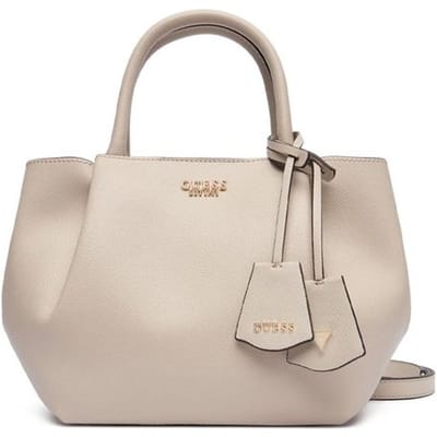 GUESS handtas schoudertas Amorette Girlfriend Satchel Light Taupe crème