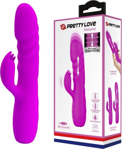Pretty Love - Melanie - Stotende Rabbit Vibrator - Roze